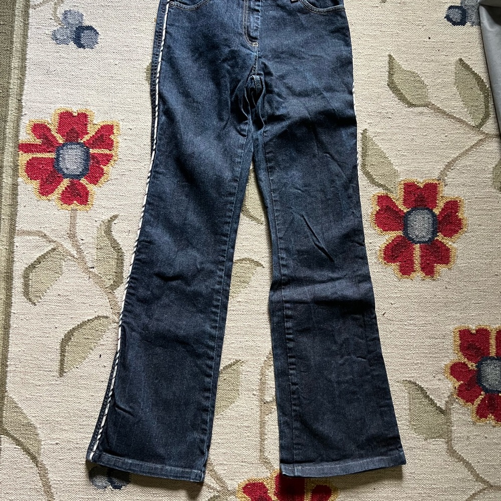 Burberry Blue Flare Wide Leg Jeans 0/2/4P